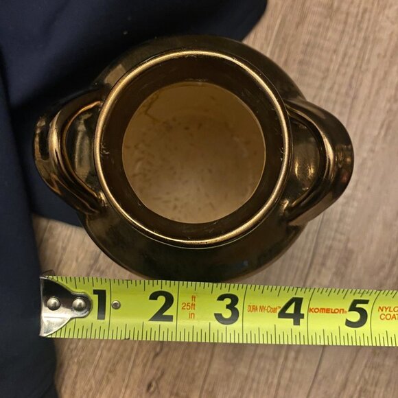 Bronze Metallic Vase with Double Loop Handles - Picture 10 of 10